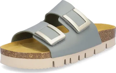 Produktbild von MIDS MIKA Damen Pantolette olivina mit Klettverschluss und Weichfußbett