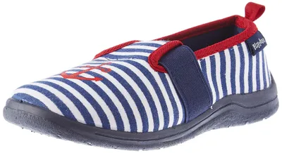 Produktbild von Playshoes MARITIM, Uni-Kinder Niedrige Hausschuhe, Blau (Marine/Weiß 171), 24