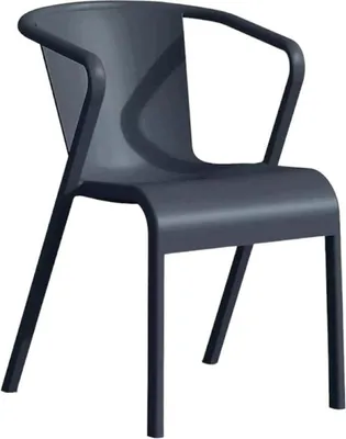 Image de Fauteuil de terrasse en POLYPROPYLENE Gris anthracite pour Exterieur