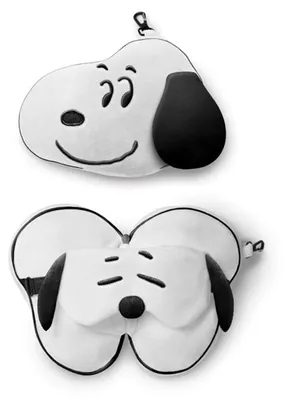 Immagine prodotto di Maschera per gli occhi con cuscino da viaggio Relaxeazzz Peanuts