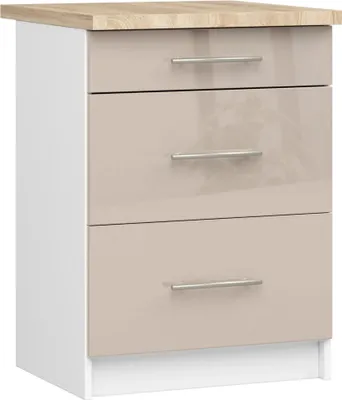Obrázek produktu pro AKORD Furniture Factory KS0POLIBIACAPPOL3S007, Bílá, 16 mm, 3 zásuvka/zásuvek, 460 mm, 600 mm, 850 mm