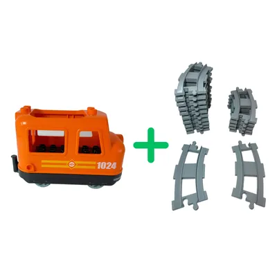 Immagine prodotto di Duplo-Lokomotive (orange) + Tracks
