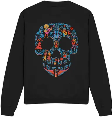 Produktbild von Coco - "Day Of The Dead" Sweatshirt für Herren/Damen Uni TV3474 (XXL) (Schwarz)