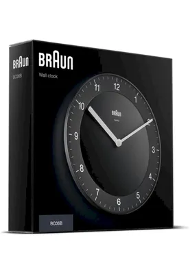 Obrázek produktu pro Braun BC 06 B Quarzwanduhr analog schwarz, Zeď, Hodiny, Kruh, Černá, Klasický, AA
