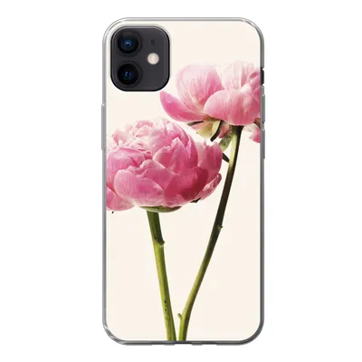 Produktbild von MuchoWow® Handyhülle Schutzhülle Hülle für iPhone 12 mini Blumen - Blüte - Rosa Silikon Softcase Handy Hülle - Bild