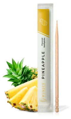 Produktbild von Wunder Zahnstocher Zahnstocher mit Geschmack - 200er Set Ananas Einzeln verpackt für deinen Lifestyle