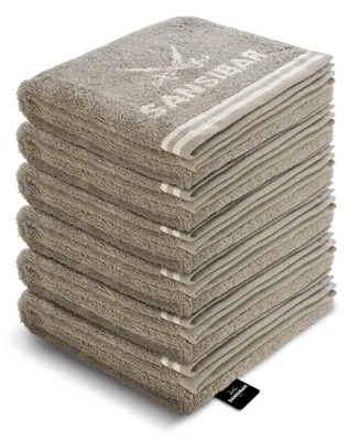 Handtuch-Set 6er, 50x100 cm, 100% Baumwolle, Doubleface, taupe/sand