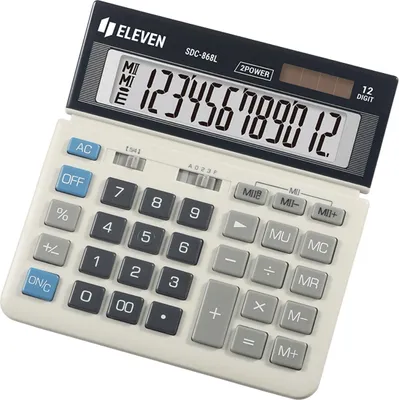 Image de Calculatrice Onze SDC868L, noir et blanc, bureau, 12 chiffres