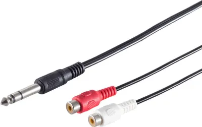 Produktbild von Klinkenstecker 6,3mm/ 2 Cinchbuchse, 0,2m