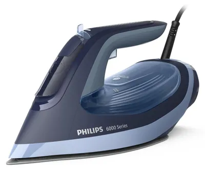 Obrázok produktu pre Philips 6000 series DST6120/20, Naparovacia žehlička, Žehliaca plocha steamglide Plus, 190 g/min, Modrá, 45 g/min, 0,3 L