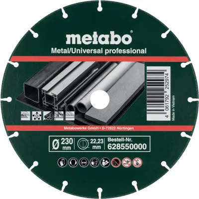 Produktbild von Metabo Diamanttrennscheibe 230x1,6x22,23mm, MUP, Metall/Universal professional