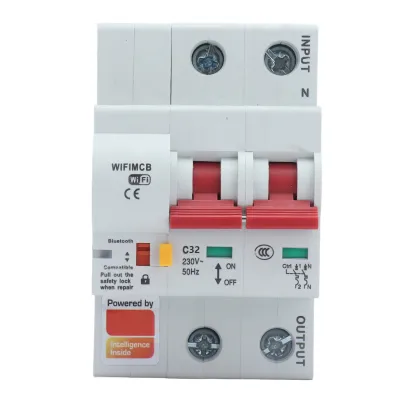 Obrázek produktu pro Inteligentní jistič, jistič WiFi, jistič WiFi 2P, inteligentní jistič WiFi, jistič s dálkovým ovládáním, zařízení pro řízení distribuce energie