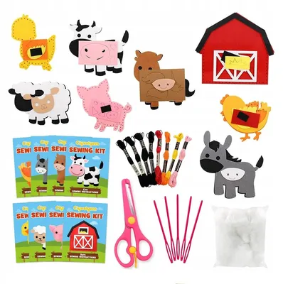 Produktbild von Filz Nähset Bauernhof Tiere Kinder Bastelset Geschenk