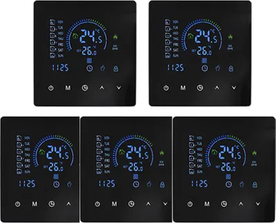 Obrázek produktu pro 5X Smart Thermostat 3A pokojový termostat Vodní topení Podlahové topení, dotykový LCD displej, programovatelné podlahové topení, 2 režimy