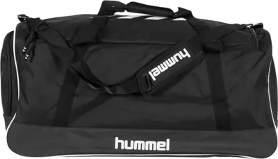 Produktbild von Hummel Elite II Sporttasche schwarz-weiß mit Schuhfach, großem Hauptfach und 77x33x34 cm