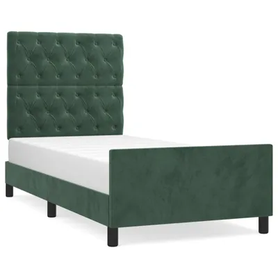 Immagine prodotto di vidaXL Struttura letto senza materasso verde scuro 80x200 cm velluto