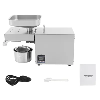 Obrázek produktu pro Olejový lis Automatická regulace teploty Lněné semínko Olejový mlýn z nerezové oceli Olejový lis Extrakce oleje Olejový expeller 1500W