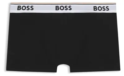 Zdjęcie produktu dla BOSS Męskie bokserki 3-pack, model Power, z wyraźnym logo, retro, kolor: czarny (ebenholz), rozmiar: S
