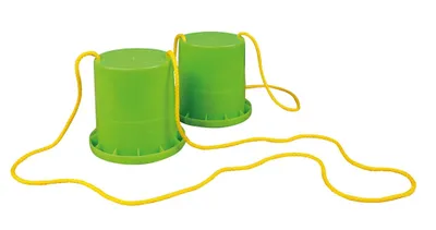 Produktbild von LENA Eco Topfstelzen 17 cm, Laufdosen für Kinder, Kindertopfstelzen für Balancefähigkeit, Kunststoff-Holz-Gemisch mit Holzduft, ideal für Koordination, TÜV , ab 3 Jahren