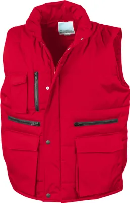 Immagine prodotto di Scaldacorpo / Gilet Lance da uomo Result con numerose tasche, antivento, idrorepellente RW3213 (2XL) (Rosso)