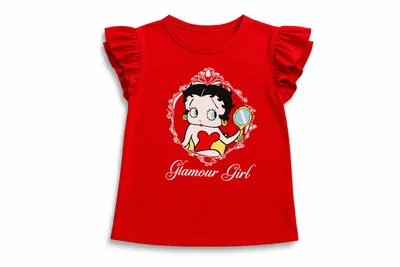 Produktbild von 82022 Disney Betty Boop T-Shirt Mädchen – Rot, Gr. 98 – Freches und stylisches Shirt für kleine Betty Boop-Fans