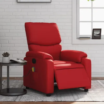 Produktbild von Massagesessel Elektrisch Rot Kunstleder , Klassische Sessel 2024 Neu