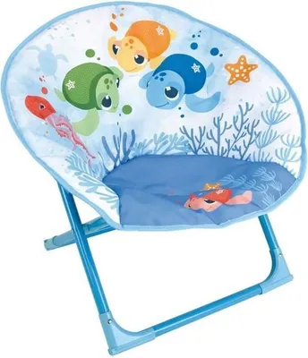 Produktbild von Kindersitz Mond, Faltbar, Wasserschildkröten Design, 47 x 54 x 42 cm