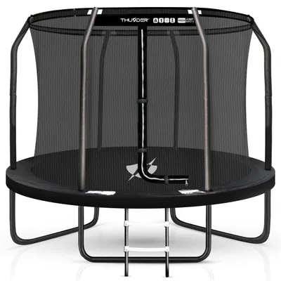 Produktbild von Thunder Gartentrampolin Elite 244cm 8 ft Innennetz 150 kg Schwarz