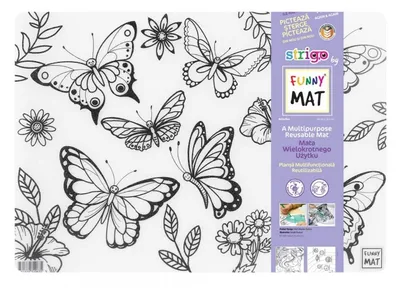 Produktbild von Transparent Strigo Funny Mat Schmetterlinge 48x33,5 cm