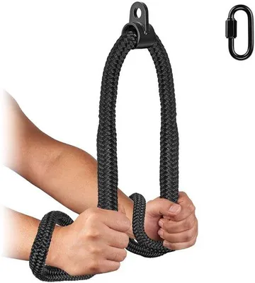 Obrázek produktu pro Unyqoos® Extra dlouhé lano na tricepsy pro posilovací stroje – 101,6 cm, odolný nylon