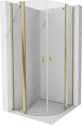 Immagine prodotto di Mexen Mist cabina doccia semicircolare a battente 100 x 100 cm, trasparente, dorata - 8A32-100-100-50-00