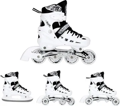 Obrázok produktu pre Nh10905 4V1 Weiss Led Grösse. M(35-38) Inline Korčule Schlittschuhe Nils Extreme