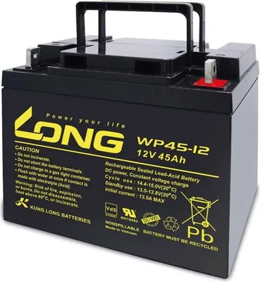 Zdjęcie produktu dla Akumulator ołowiowy KUNG LONG WP45-12, 12 V/45 Ah