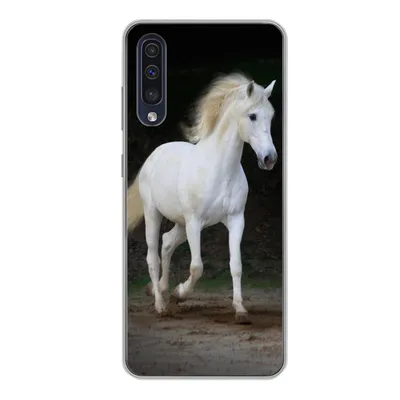 Produktbild von MuchoWow® Handyhülle Schutzhülle Hülle für Samsung Galaxy A50 Pferde - Sand - Dunkel Silikon Softcase Handy Hülle - Mobiltelefonhülle
