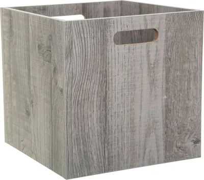 Image de Boîte/boîte pour étagère bois gris