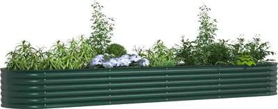 Obrázek produktu pro vidaXL Vyvýšený záhon zelený 400 x 80 x 44 cm ocel