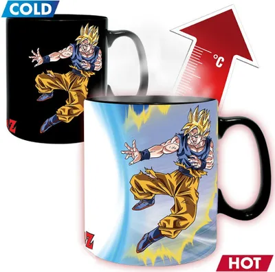 Produktbild von Großer Becher mit Farbwechsel Dragon Ball Z - Goku VS Buu (460 ml)