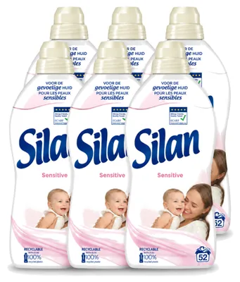 Produktbild von 6 x Silan Sensitive Weichspüler - 1144 ml - Vorteilspackung - 6 Stücke