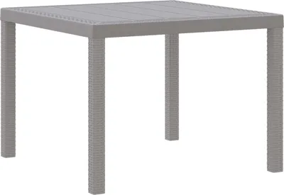 Produktbild von Gartentisch Hellgrau 100 x 100 x 73 cm Poly-Rattan