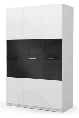 Produktbild von Schwarzer Schrank Schränke Kleiderschrank Hochglanz Kleiderschränke Kinderzimmer