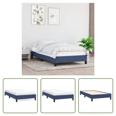 Produktbild von The Living Store Bettgestell Blau 100x200 cm Stoff