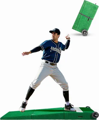 Immagine prodotto di Pitching Mound portatile - 90 pollici Baseball Softball formazione Pitcher Mound - Mobile Baseball Mound per la formazione