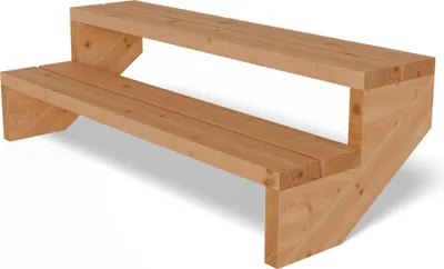 Produktbild von Terrassentreppe aus Lärche Treppe Stufen Wangentreppe Breite Größe: 2-stufig Breite: 120 cm