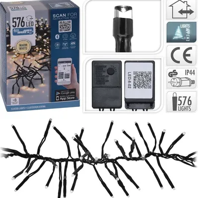 Immagine prodotto di Cheqo luci di Natale Microcluster 576 LED bianco caldo - per iOS e Android