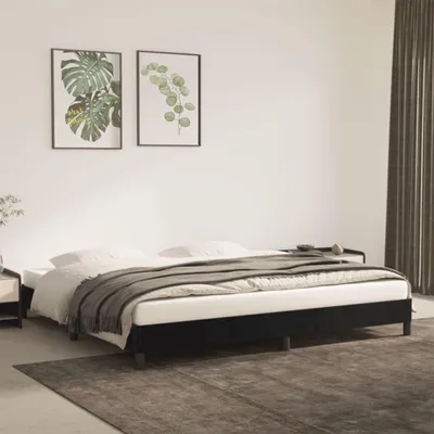 Obrázek produktu pro vidaXL Rám postele bez matrace černý 200x200 cm sametový