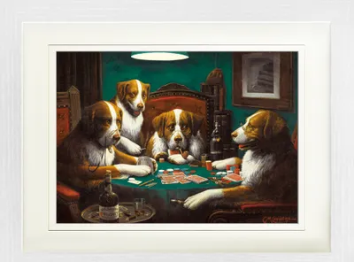 Produktbild von Cassius M. Coolidge Gerahmtes Bild Mit Edlem Passepartout | Wand-Bilder | Im Bilderrahmen - Poker Game 1894 (30 x 40 cm)