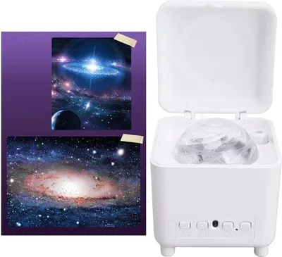 Productafbeelding van LED-sterrenprojector voor kinderkamers, met Bluetooth-functie en LED-sterrenhemelverlichting.