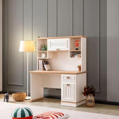 Produktbild von Skye Decor, Hochwertiger Schreibtisch (Elterncode) - 100% Melamin, 131x161x59 cm