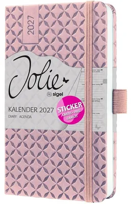 Produktbild von Wochenkalender Jolie 2027 Hardcover ca. A6 Pearl Rose 174 Seiten