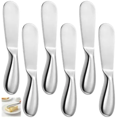 Buttermesser-Set 6er, Edelstahl, klein, silber, Streichmesser